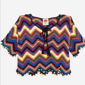 🌼 Anthropologie Farm Rio Cropped Knit